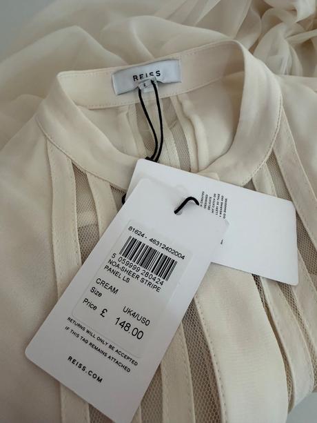 Reiss luxusná blúzka krémová, xs