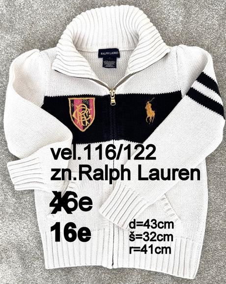 Sveter veľ.116/122, zn. ralph lauren, ralph lauren,116