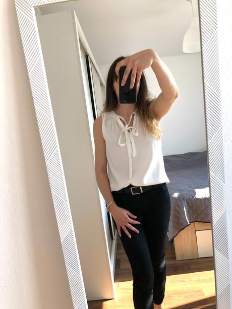 Biela elegantná blúzka z viskózy, 34