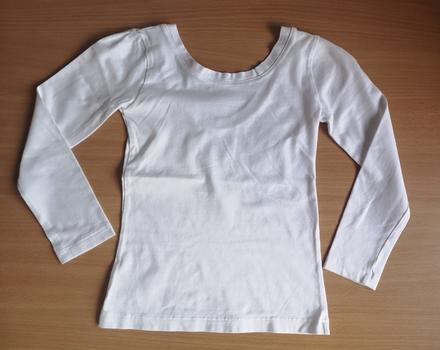 Biele slim tričko s 3/4-vými rukávmi zn. zuppa, 128