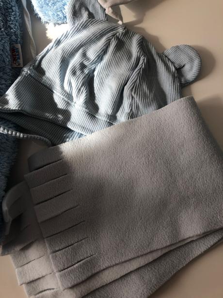 Kombinéza overal rukavice čiapka šál, 86