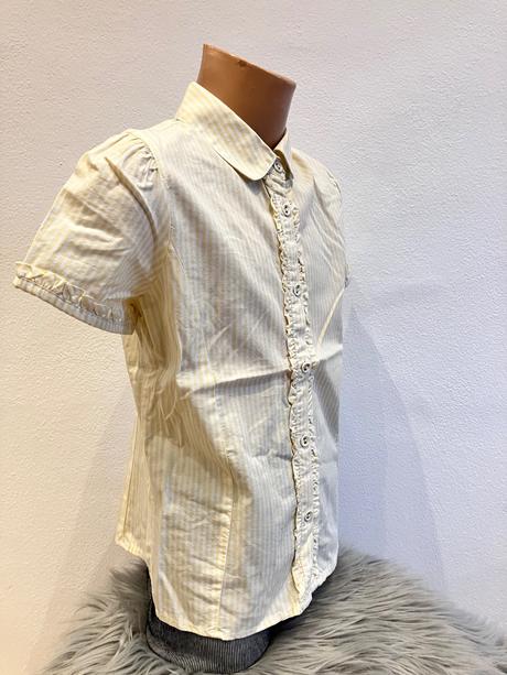 Dievčenská pásikavá košeľa s volánom (7 r.), original marines,122