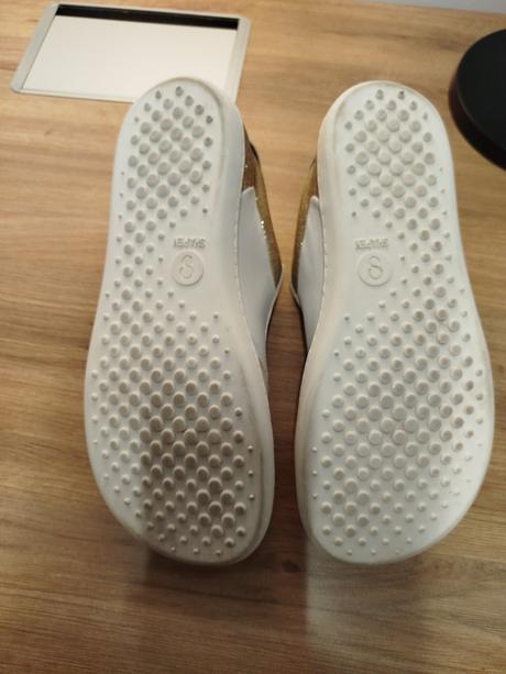 Shapen barefoot tenisky charm light gold leather, 40