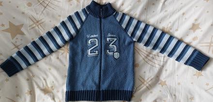 Modrý chlapčenský sveter na zips, 128