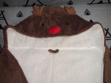 Sobík vianočné pončo/deka na prehodenie veľ.98,