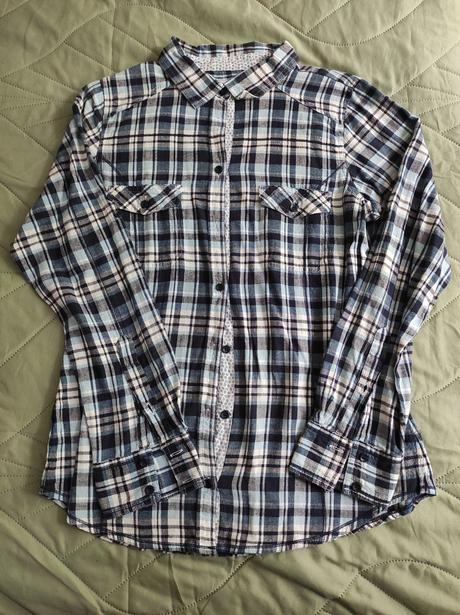 Károvaná košeľa 40, denim,40
