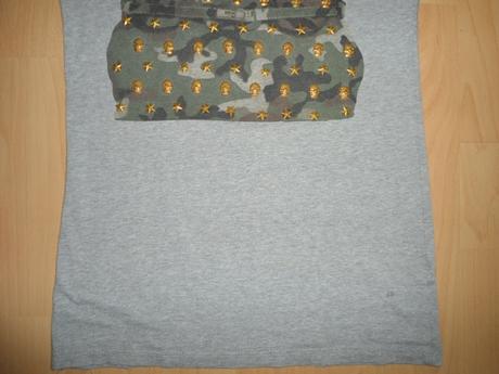 Sive tricko s maskacovou kabelkou, s