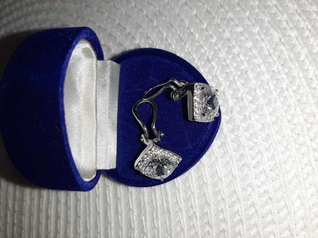 Klips náušnice retro 925,