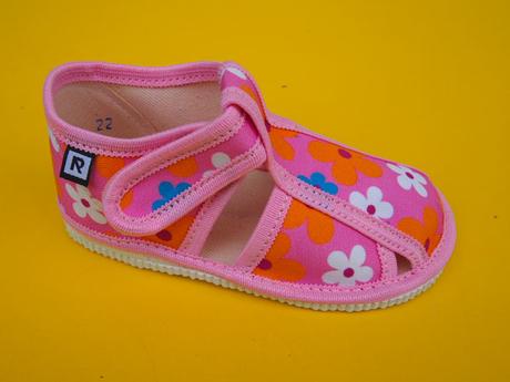 Detské papučky rak kvety ružové, rak,18 - 30