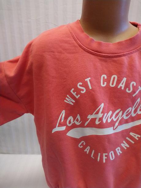 Ružová tenká mikina s motívom, h&m, 146-152 cm, h&m,152