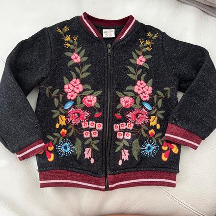 Zara vyšívaná dievčenská bombera hrubšia vel.6, zara,116