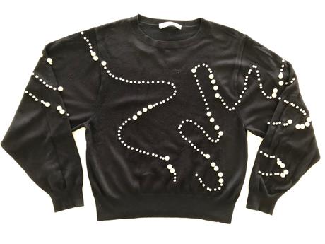 Svetrik s perlami, zara,s