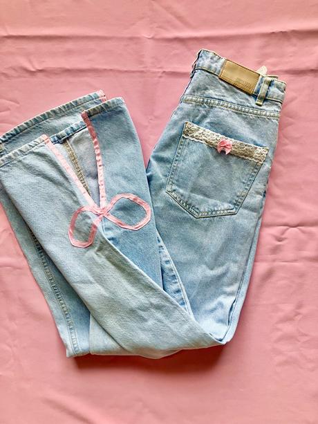 Dámske bledomodré zvonové coquette rifle, 36 / s