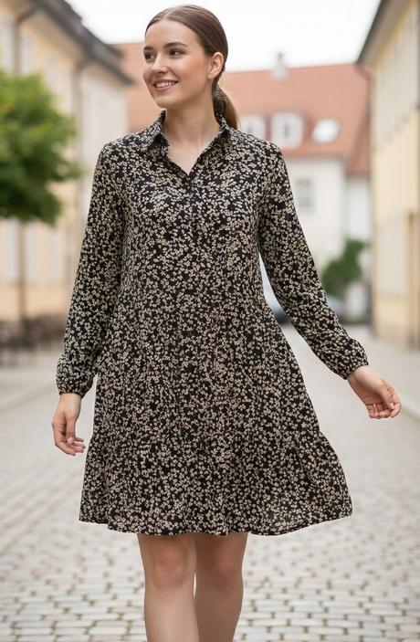 Kvetované košeľové šaty msch copenhagen, s