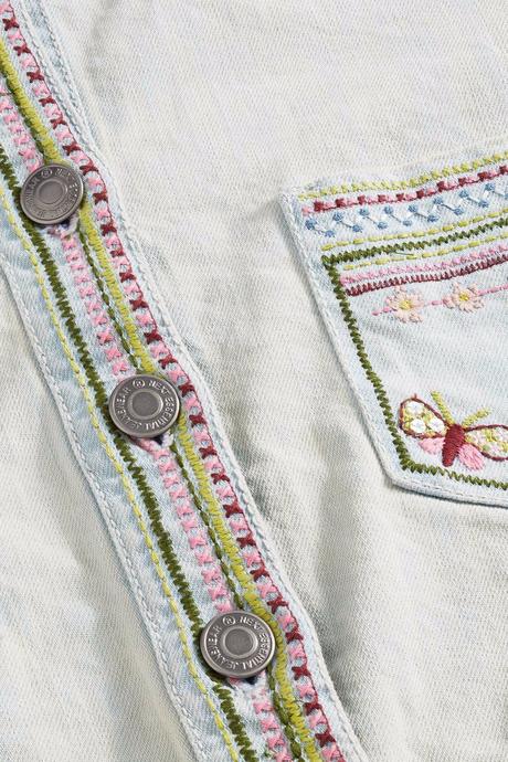 Vyšívaná riflová bunda next, next,98 / 110 / 116 / 164 / 170