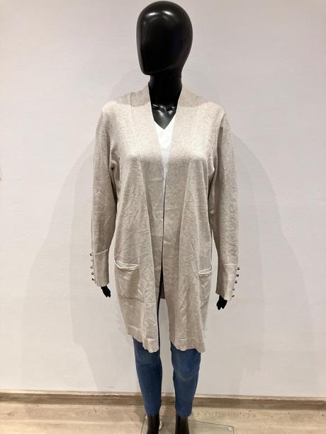 Dámsky kardigán so striebornými gombíkmi (xl), xl