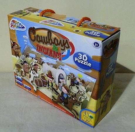 3d puzzle kovboji a indiáni,