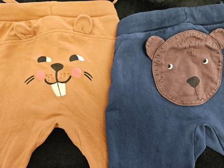 Lindex teplaky s aplikaciou macko bobor 74, lindex,74