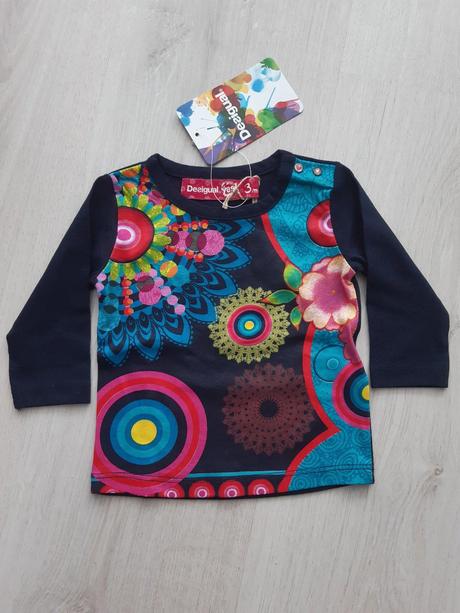 Dievčenské vzorované tričko dlhý rukáv (3 m.), desigual,62