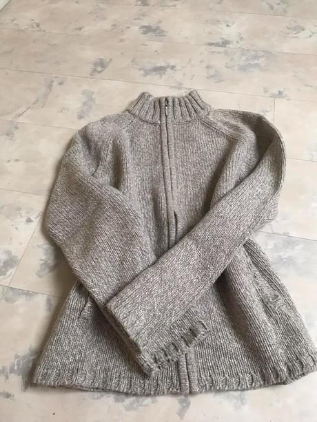 Melírovaný teplý sveter na zips l/xl, bhs,44