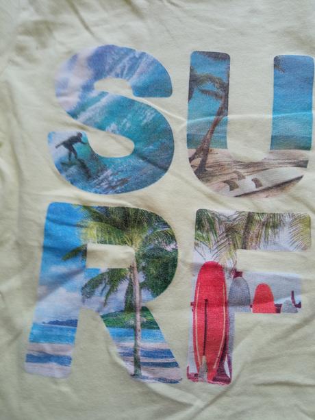 Chlapčenské tričko s nápisom surf, 110