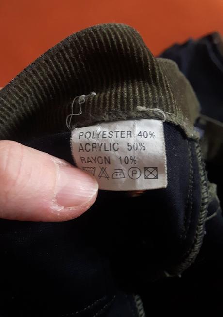 Zelené menčestrové nohavice, m