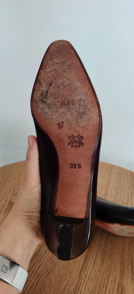 Vintage celokozene lodičky 39,5, 39