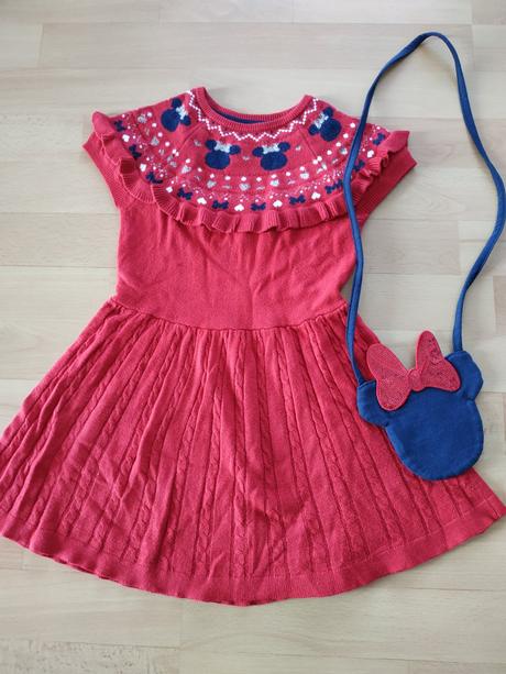 Dievčenské šaty minnie veľ. 104 s kapsickou, disney,104