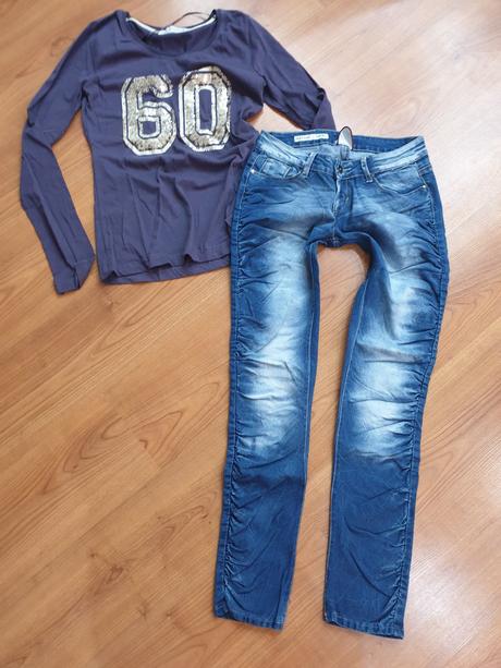 Nadherne luxusne rifle a flitrovane tricko, m