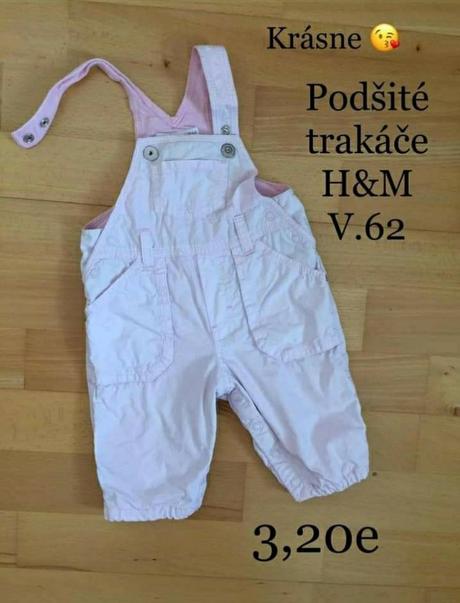 Podšité trakáče h&m, h&m,62