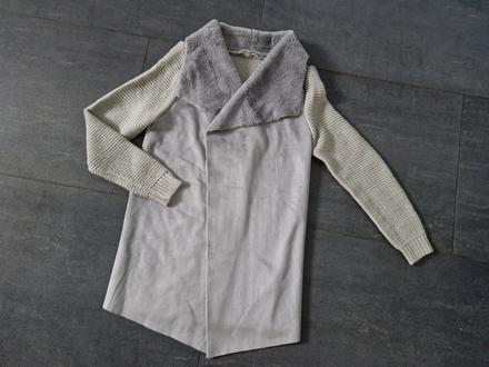 Pletený plyšový kardigán, m