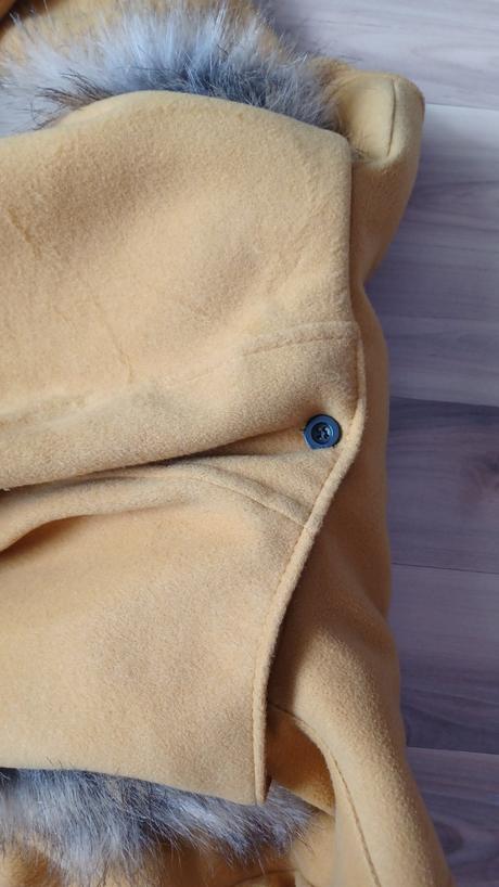 Prechodný horčicový kabát, s