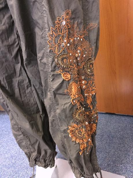 Nohavice s výšivkou denim co., veľ. 46, denim,46