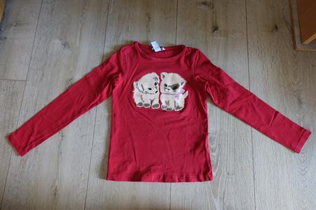 Tričko so psíkom a mačičkou, h&m,122