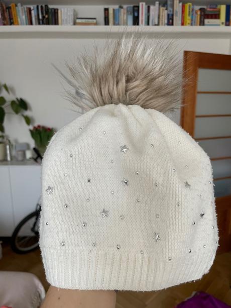 Zimne ciapky, vel. 110/128, ruzova a biela, 110