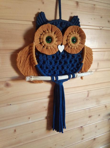 Macramé sovy rôzne,