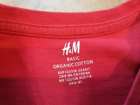 3x tričko h&m, veľ. 122/128, h&m,122