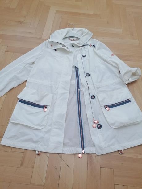 Biela parka, pierre cardin,l
