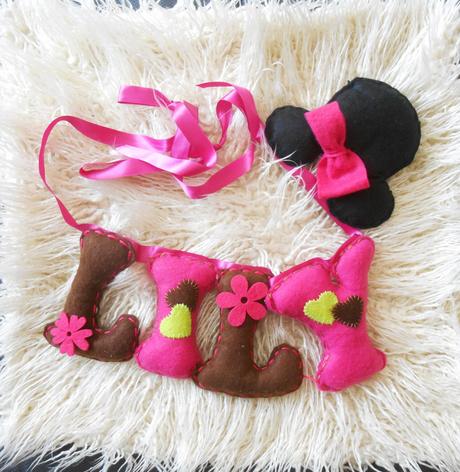 Textilná menovka/girlanda,