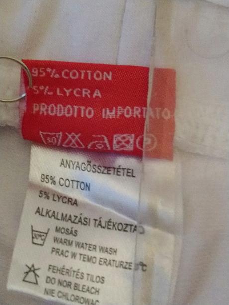 Dámske biele elastické trištvrťáky, kleopatra, m, m