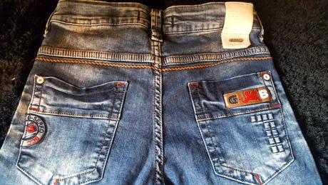 Trištvrťové nohavice, denim,140