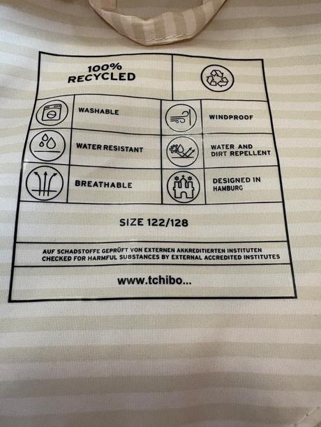 Nezateplená bunda do dažďa tchibo 122/128, tchibo,128
