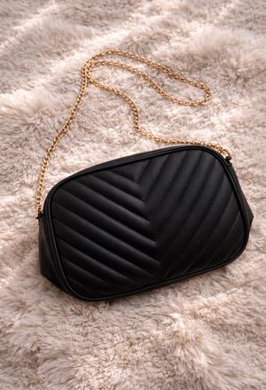 Nová čierna crossbody kabelka, 