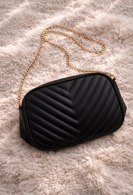 Nová čierna crossbody kabelka, 