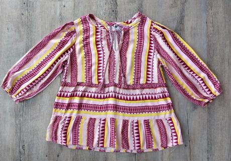 Vzorovaný rúžový top, 38