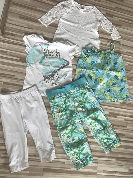 Nohavice,leginky, trička 110/116, h&m,110