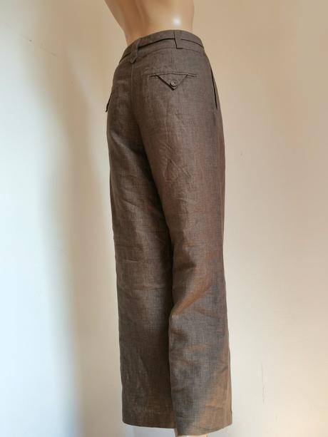 Ľanové nohavice, h&m,m