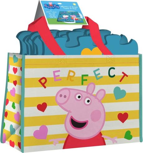 Podlahové penové puzzle peppa pig 9 dielov v taške, 