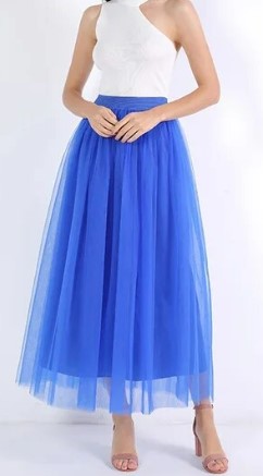 Tylova sukňa tutu dolly dlha detké dámske nova, 34 - xxl