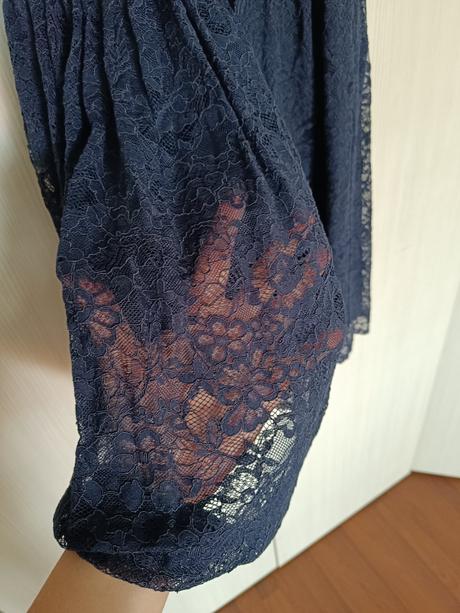 Tmavomodré krajkove šaty, pepco,158